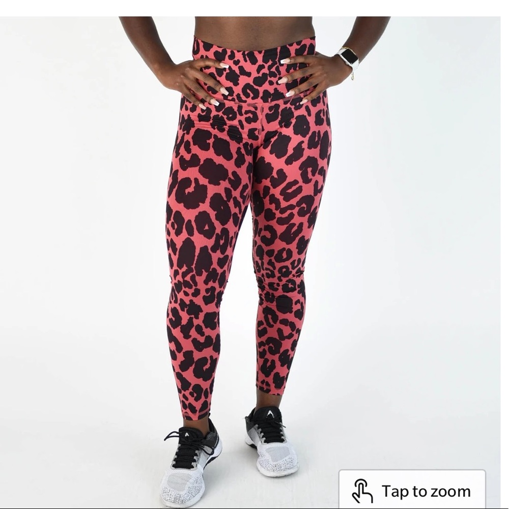 Fleo El Toro 25 Inch Leopard Print Orange Leggings